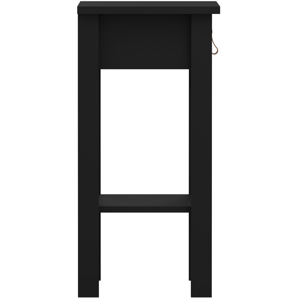 Florence Barcelona Single Drawer Matt Black Bedside Table Image 3