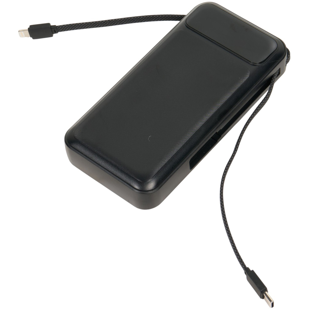 Sensei Power Bank with Dual Cables 20000mAh Black Image 3