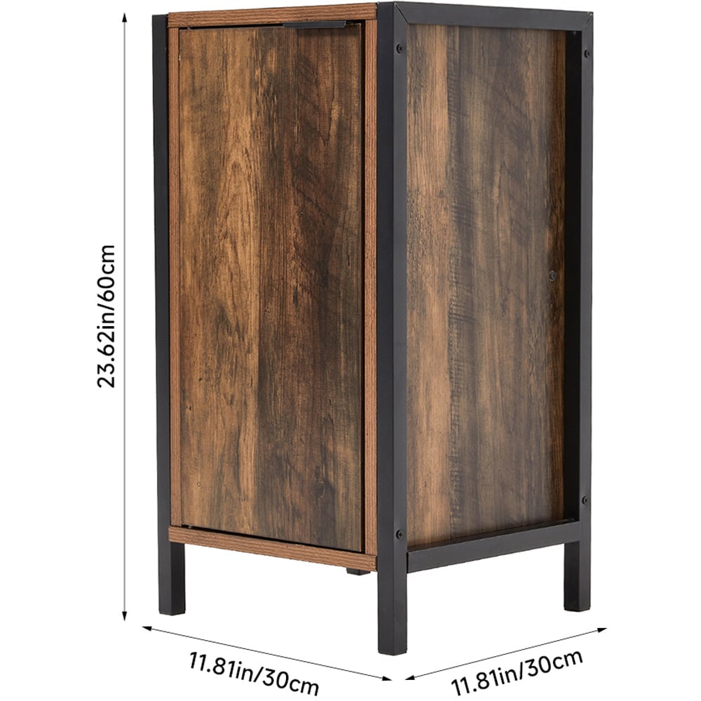 H&O Direct Single Magnetic Door Bathroom Storage Cabinet Image 7