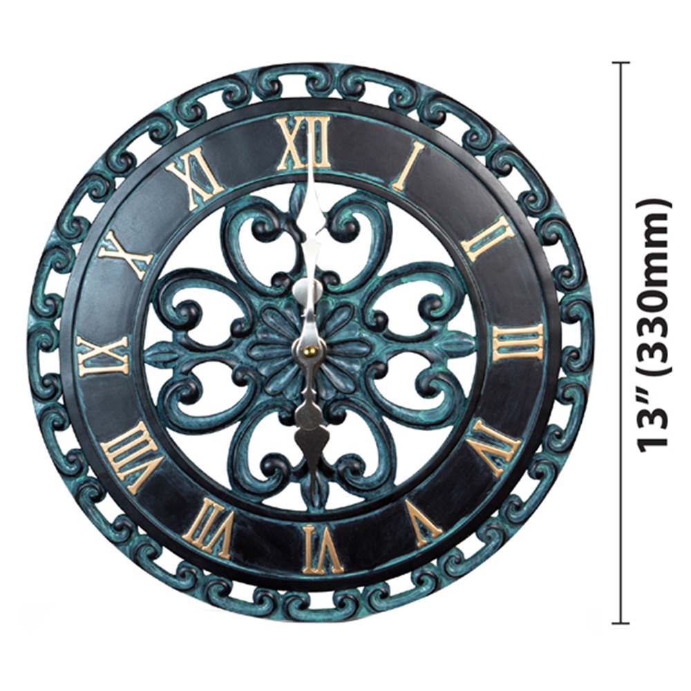 St Helens Open-Faced Round Garden Clock 33cm Image 4