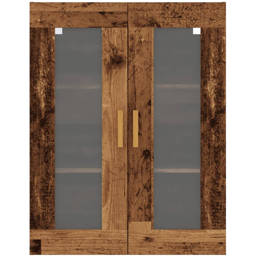 vidaXL 2 Door 3 Shelf Old Wood Hanging Wall Cabinet Image 3