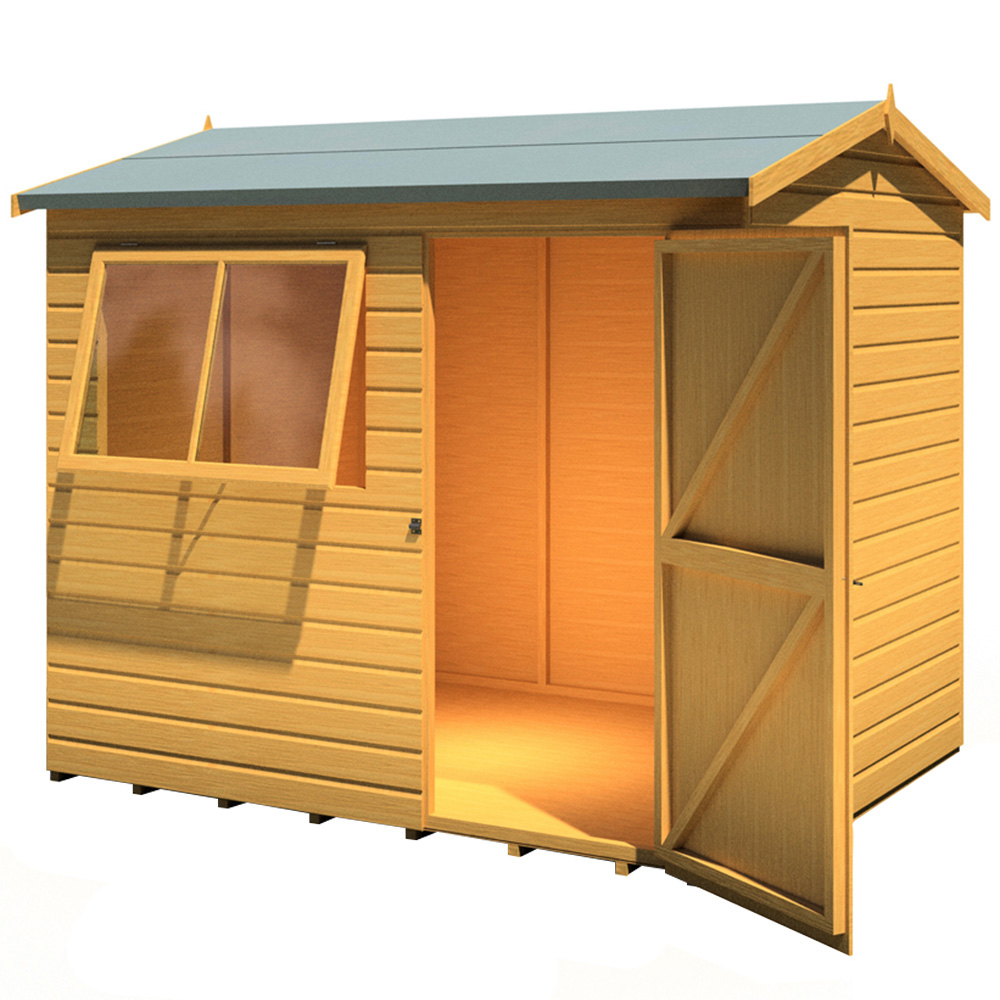 Shire Lewis 8 x 6ft Style C Reverse Apex Shed Image 3