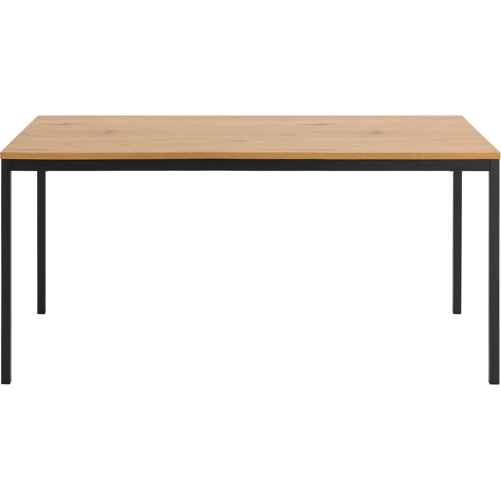 Florence Seaford 4 Seater Dining Table Black and Oak Image 3