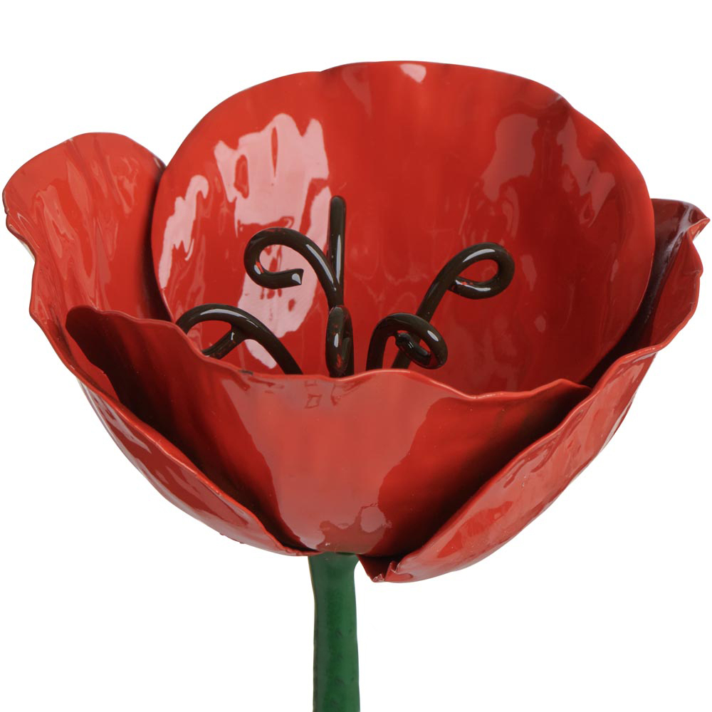 Wilko Poppy Garden Decorative Flower Stake Image 2