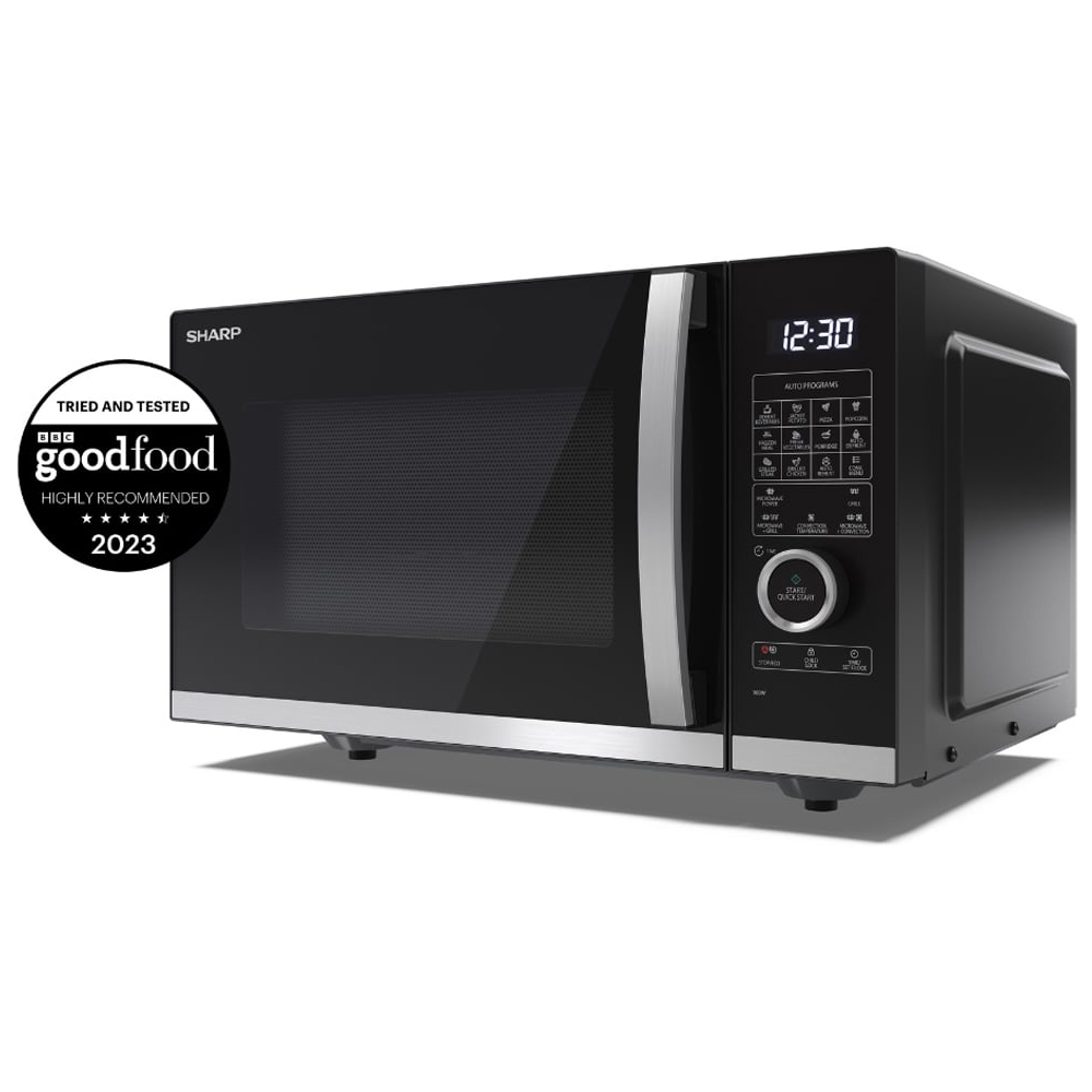 Sharp YC-QC254U-B 25L Convection Jog Dial Flatbed Microwave 900W Image 3