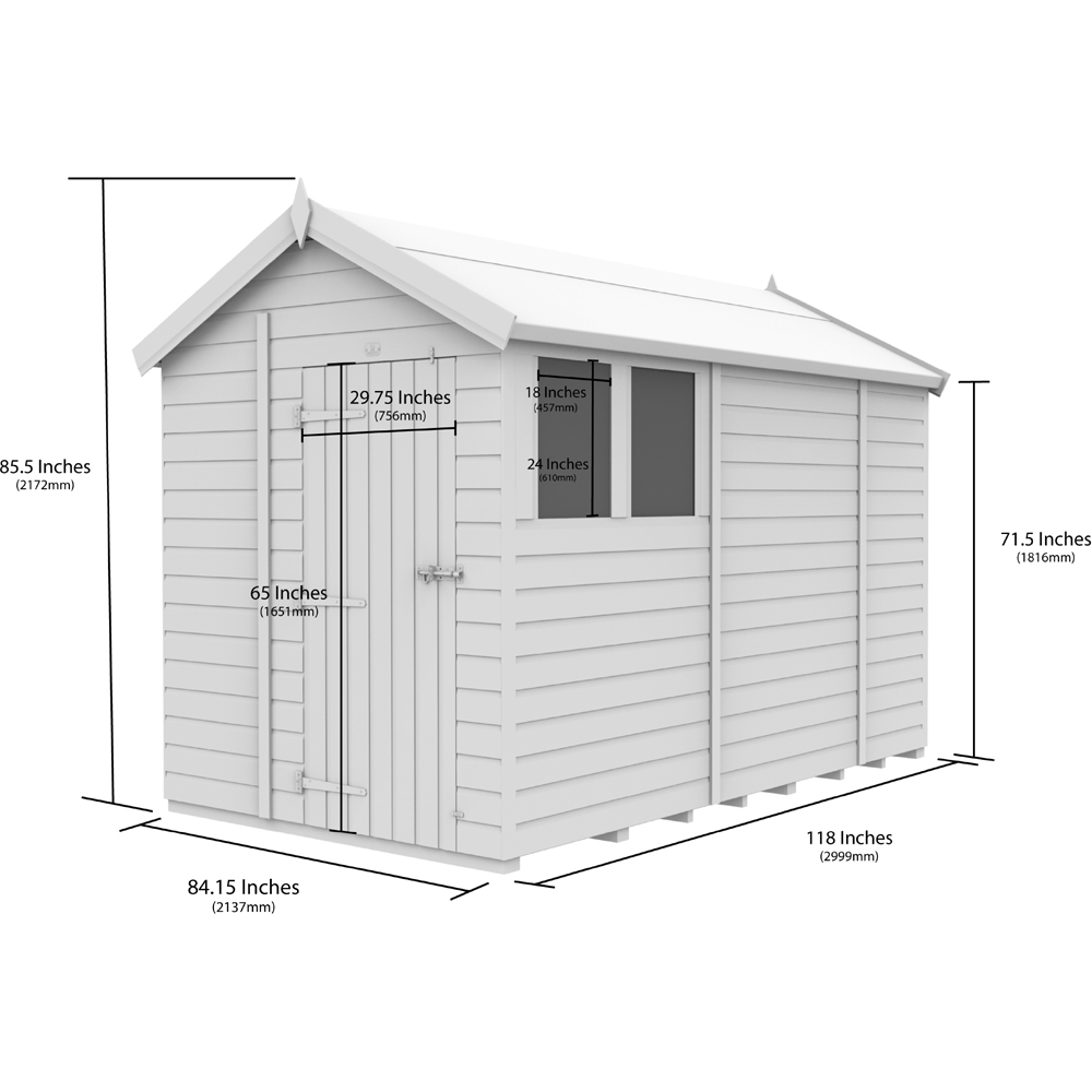 DIY Sheds 7 x 10ft Tongue and Groove Timber Apex Garden Shed Image 9
