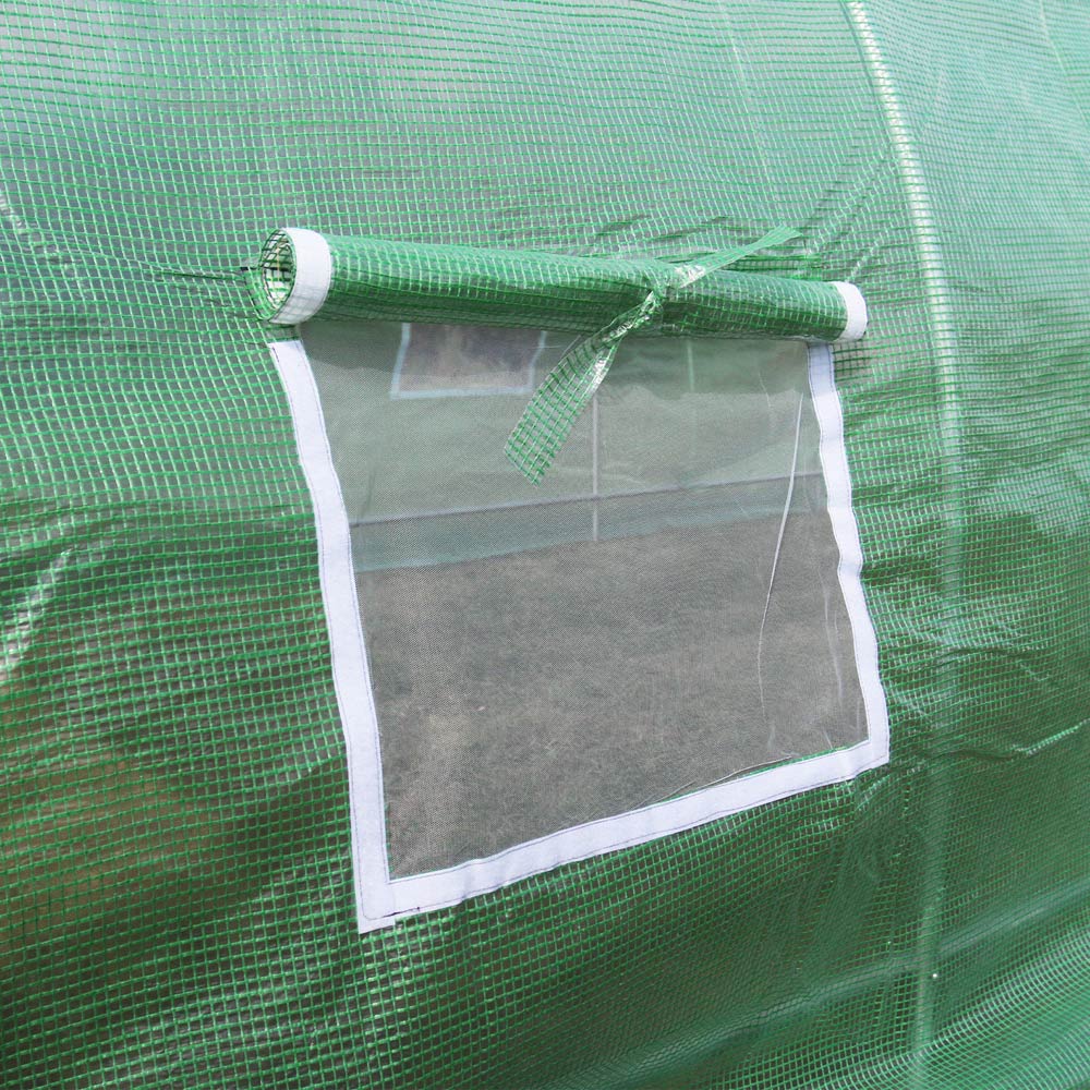 MonsterShop Green Thick PE Cover 6.6 x 13.1ft Polytunnel Greenhouse Image 4