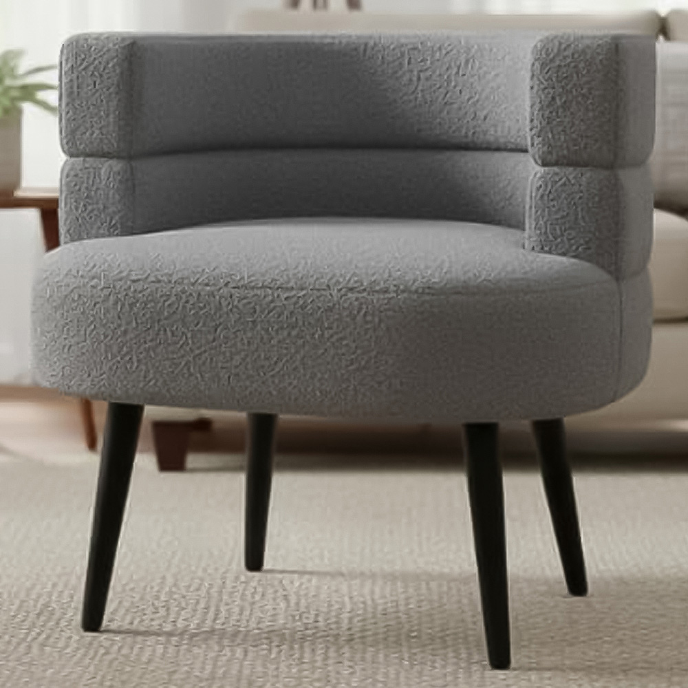 Alivio Grey Sherpa Sofa Chair Image 1