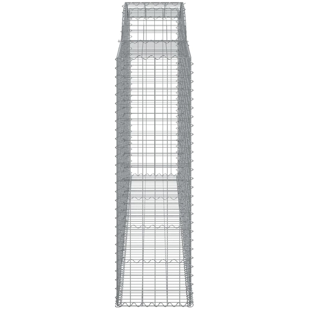 vidaXL Silver Galvanised Iron Arched Gabion Basket 300 x 50 x 160/180cm 6 Pack Image 3