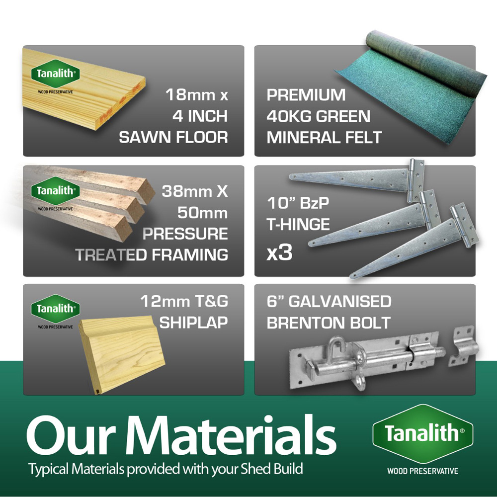 DIY Sheds 4 x 13ft Tongue and Groove Timber Apex Security Shed Image 5