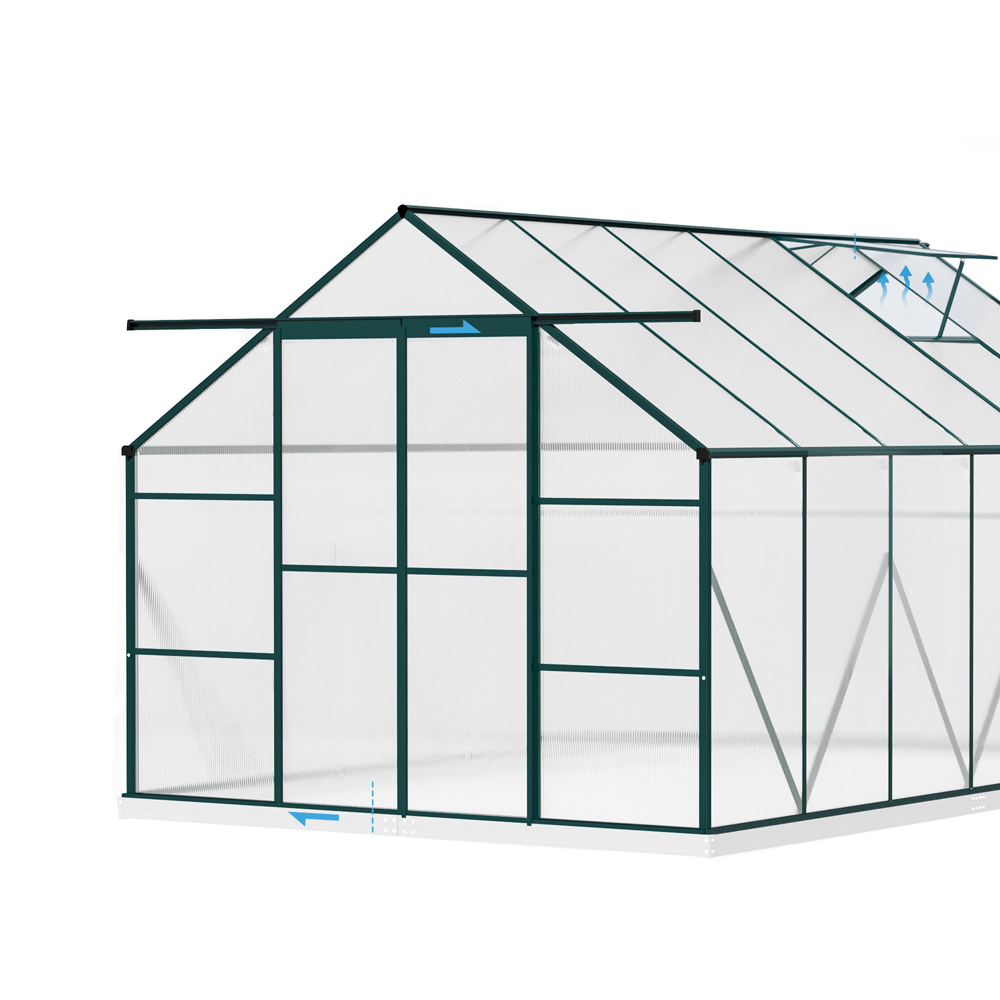 Outsunny Aluminium 8 x 12.3ft Polytunnel Greenhouse Image 3