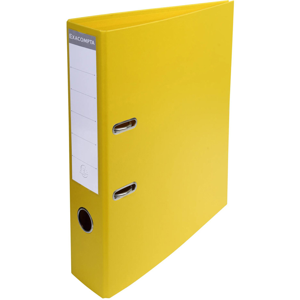 Exacompta PremTouch A4 Yellow PVC Level Arch File 10 Pack Image 2