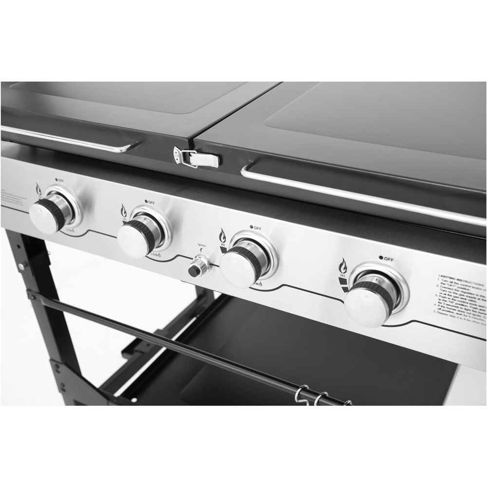 Callow Flat Top Gas Griddle 4 Burner Gas BBQ with Premium Cover Image 6