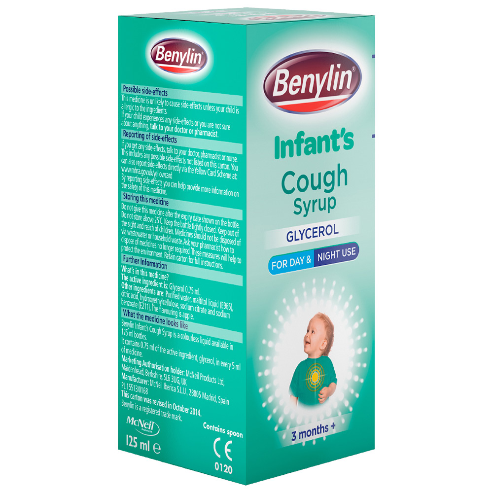 Benylin Infant's Cough Syrup 3 Months 125ml Wilko