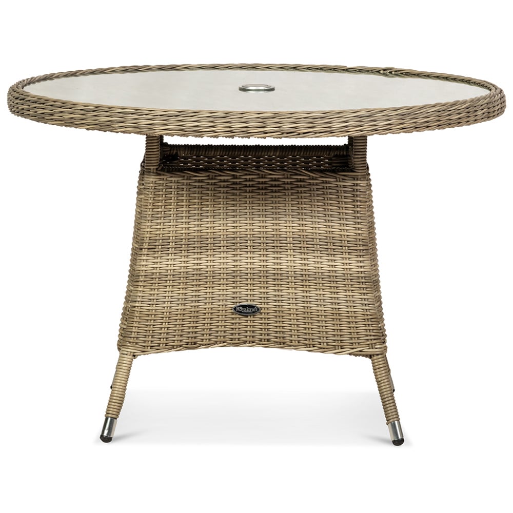 Royalcraft Wentworth Rattan 4 Seater Round Imperial Dining Set Image 5