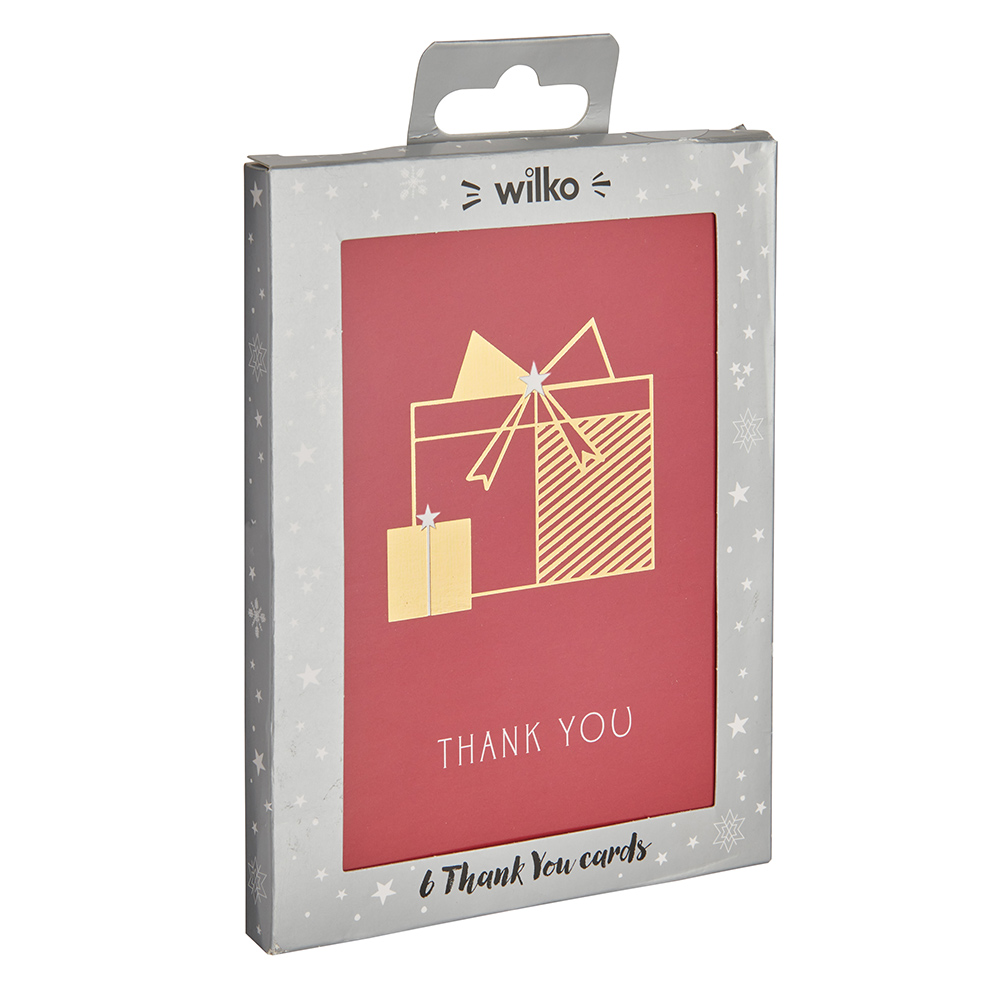 Wilko Thankyou Cards 6 Pack Image 1