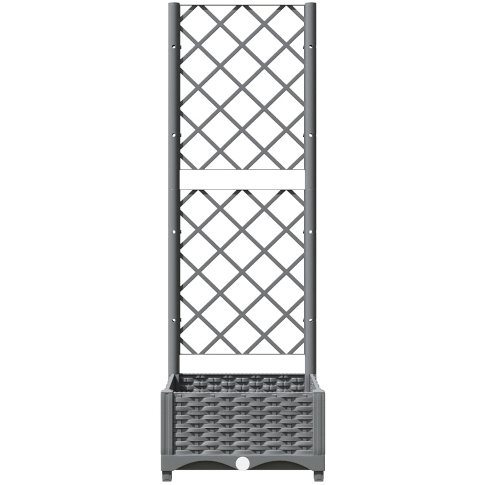 vidaXL Light Grey Polypropylene Garden Planter with Trellis 121.5 x 40 x 40cm Image 3