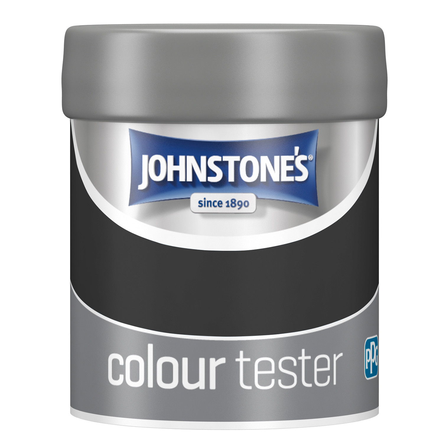 Johnstone's Black Matt Emulsion Tester Pot 75ml Image 2