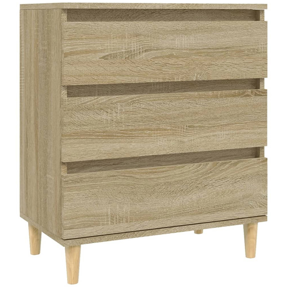 vidaXL Single Door Single Smoked Oak Sideboard Image 2