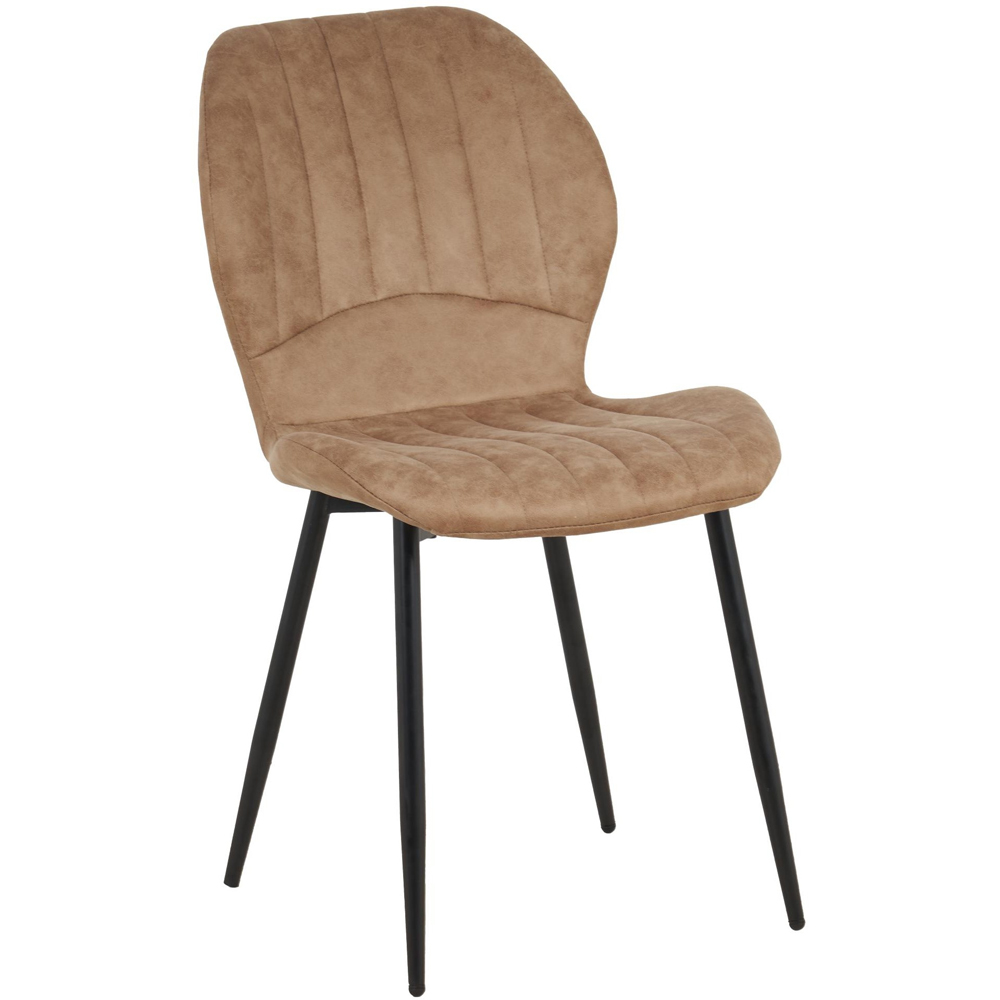 Indoor Living Jaydn Set of 4 Brown Distressed Leather Dining Chairs Image 4