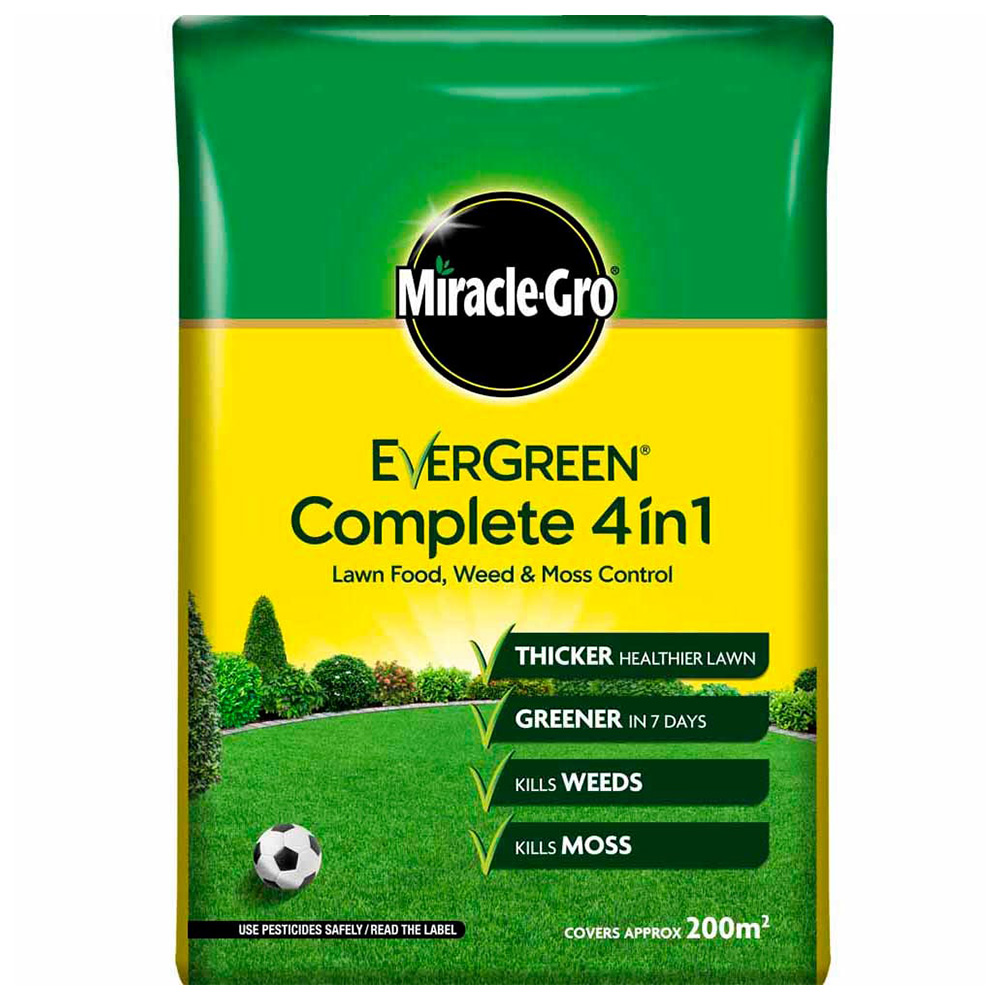 Evergreen Complete 4-in-1 Lawn Feed, Weed and Moss Killer 200msq 7kg Image 1