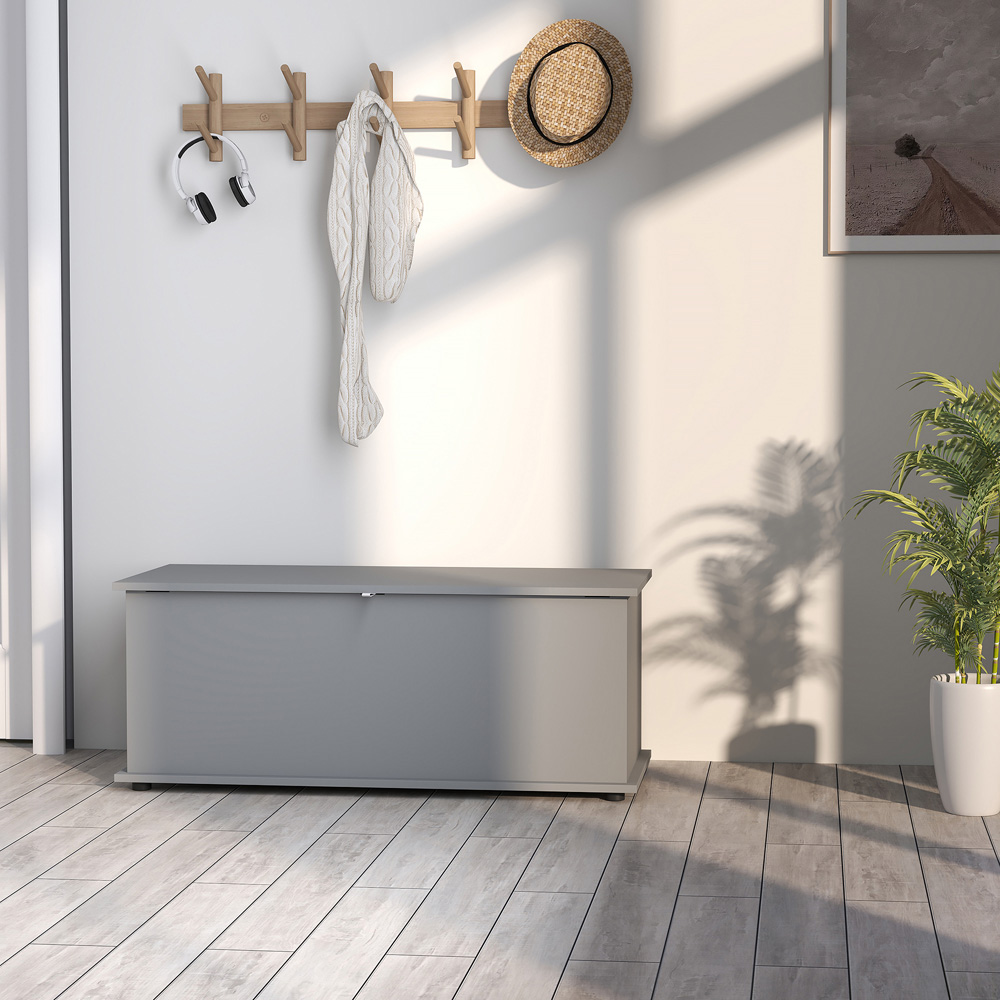 HOMCOM Grey Storage Box with Lid 113L Image 8
