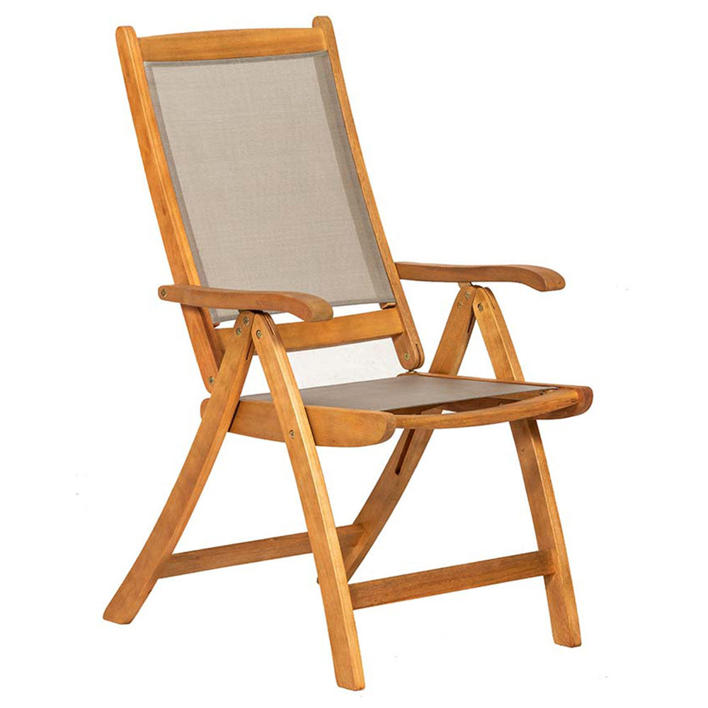 Henley Mink Grey Textylene Reclining Chair Image 2