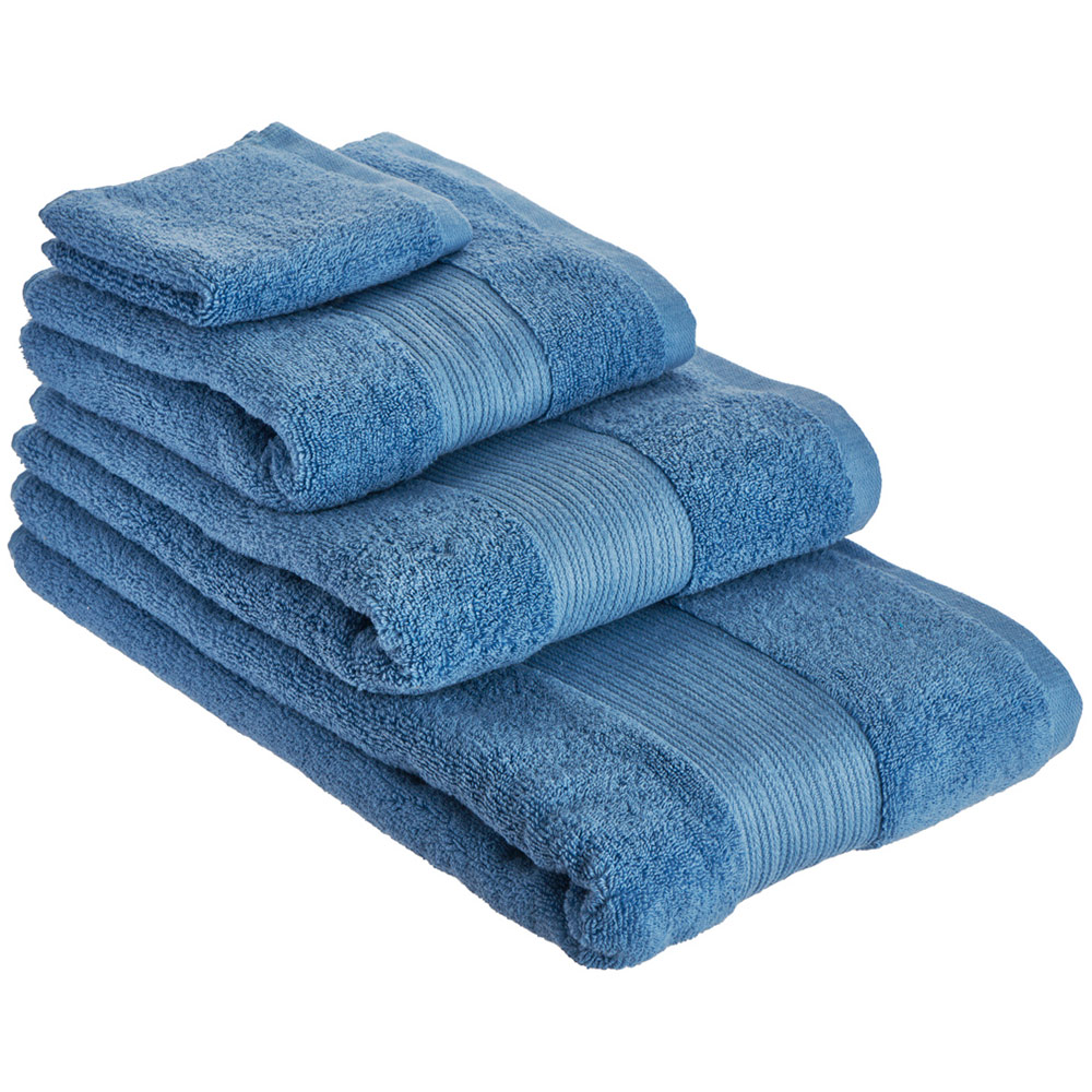 Wilko Supersoft Cotton Allure Blue Bath Sheet Image 4