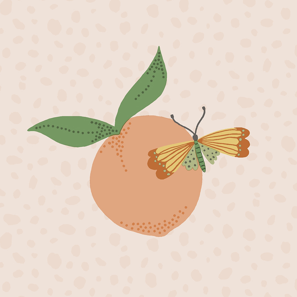 Holden Decor Tutti Fruity Soft Coral Orange Wallpaper Image 3