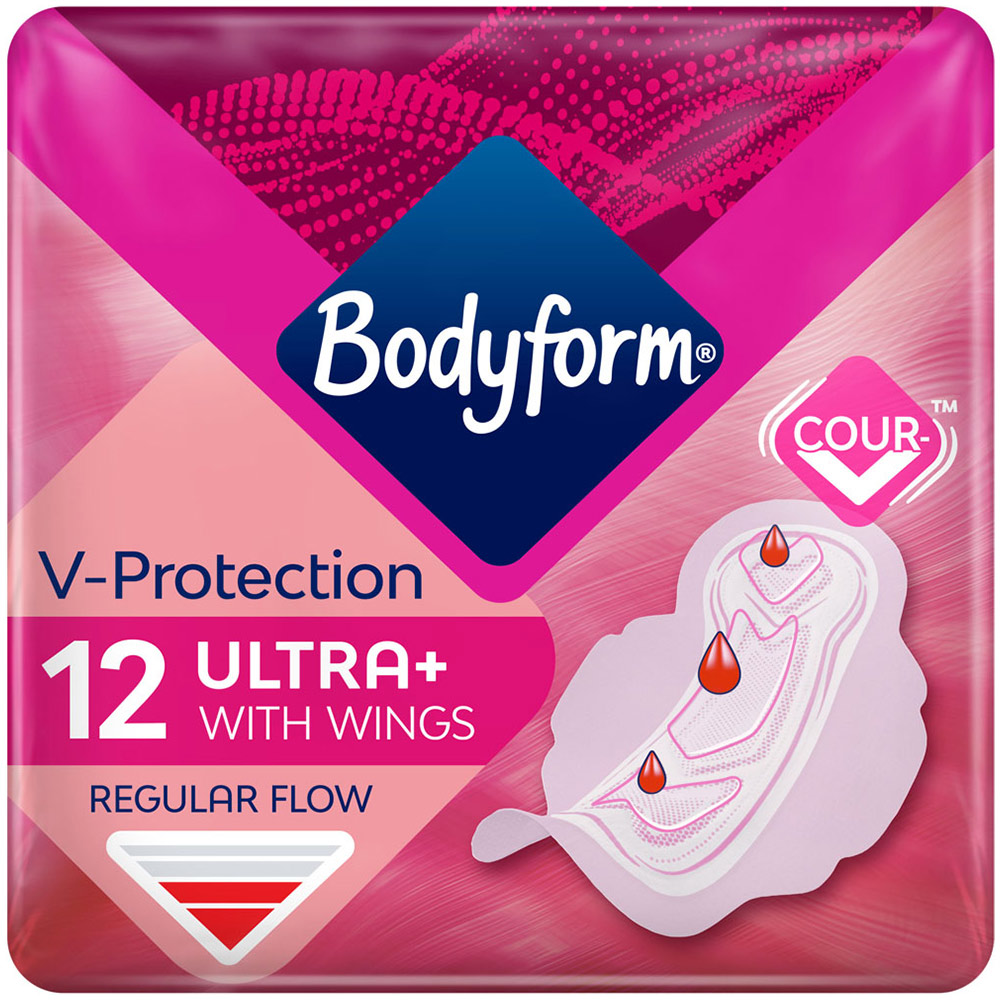 Bodyform Normal Sanitary Towels with Wings 12 Pack Image 1