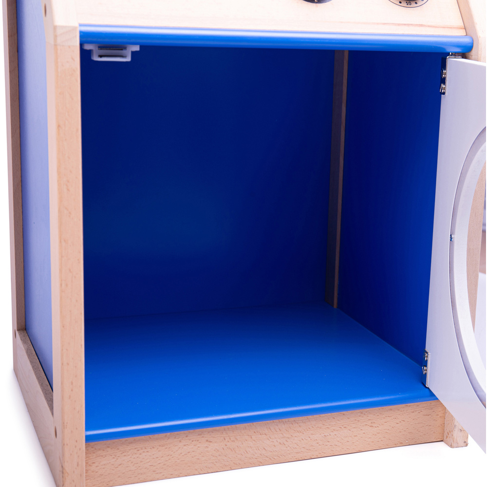 Tidlo Kids Blue Wooden Toy Washing Machine Image 3
