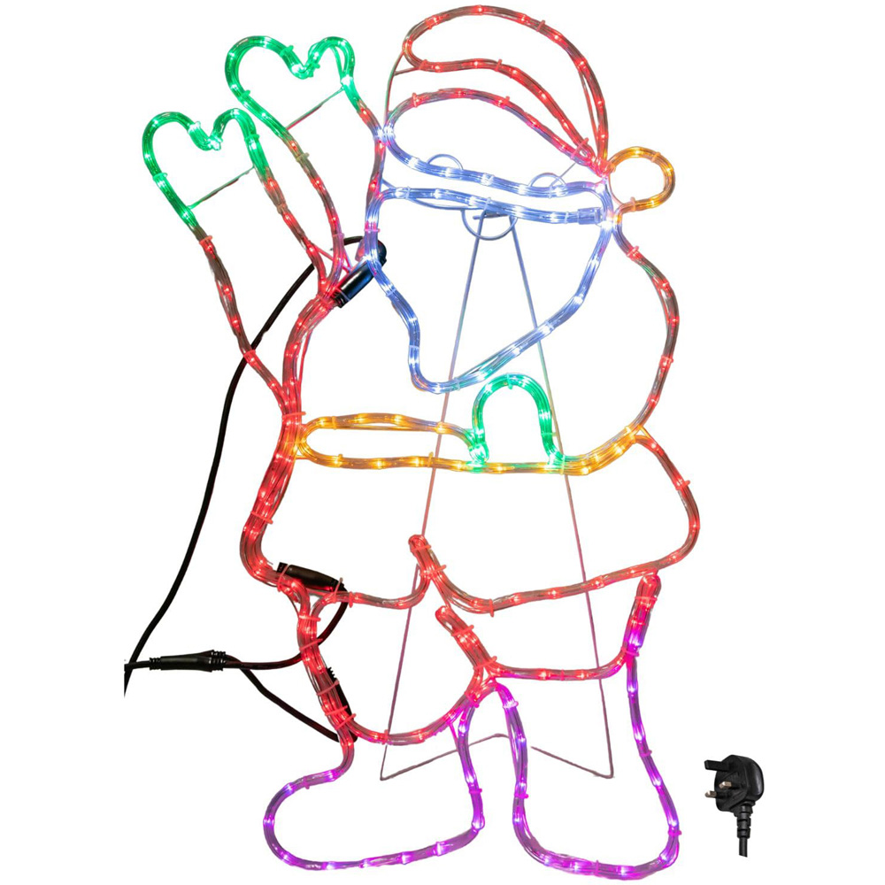 Samuel Alexander 192 Multicolour LED Standing Santa Christmas Rope Light 3ft Image 2