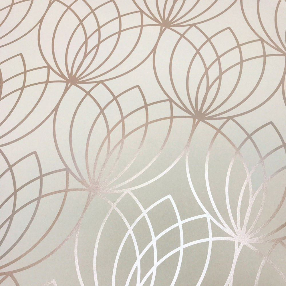Muriva Lotus Cream and Rose Wallpaper Image 3