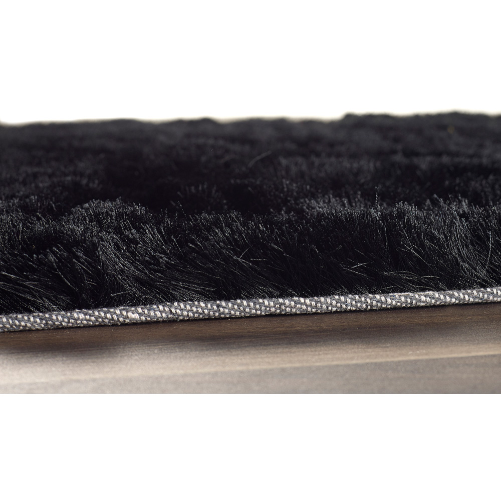 Origins Charcoal Black Glamour and Shimmer Rug 120 x 170cm Image 3