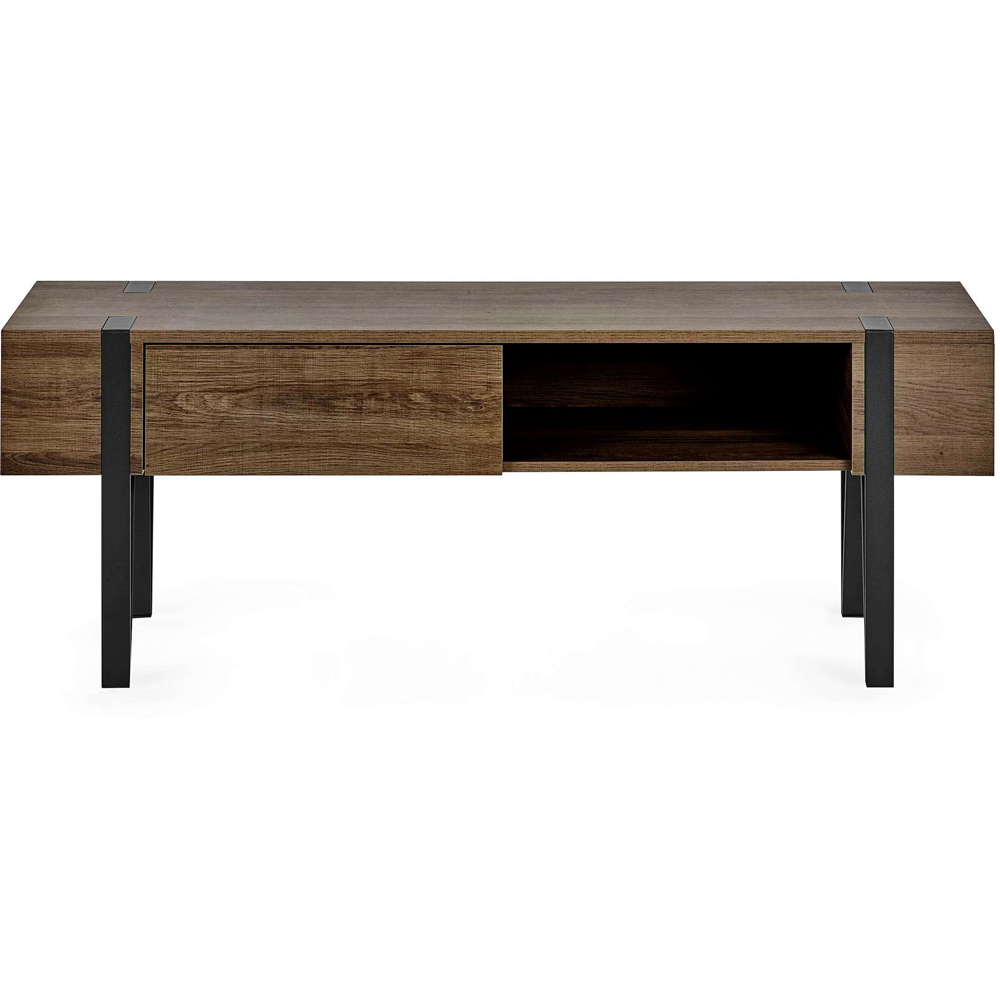 Julian Bowen Troy Single Drawer Rustic Wood Effect TV Stand for 65 inch Image 4
