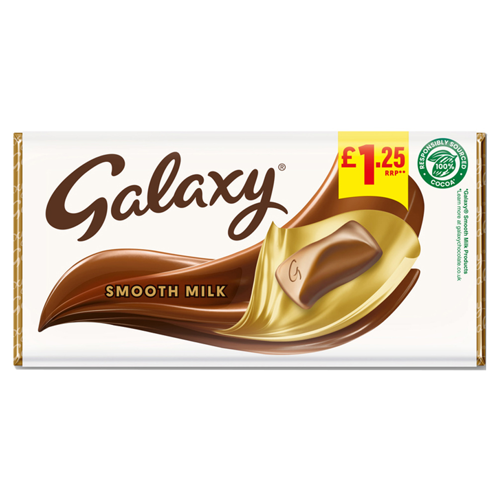 Galaxy Smooth Milk Chocolate Block Bar 110g Image 1