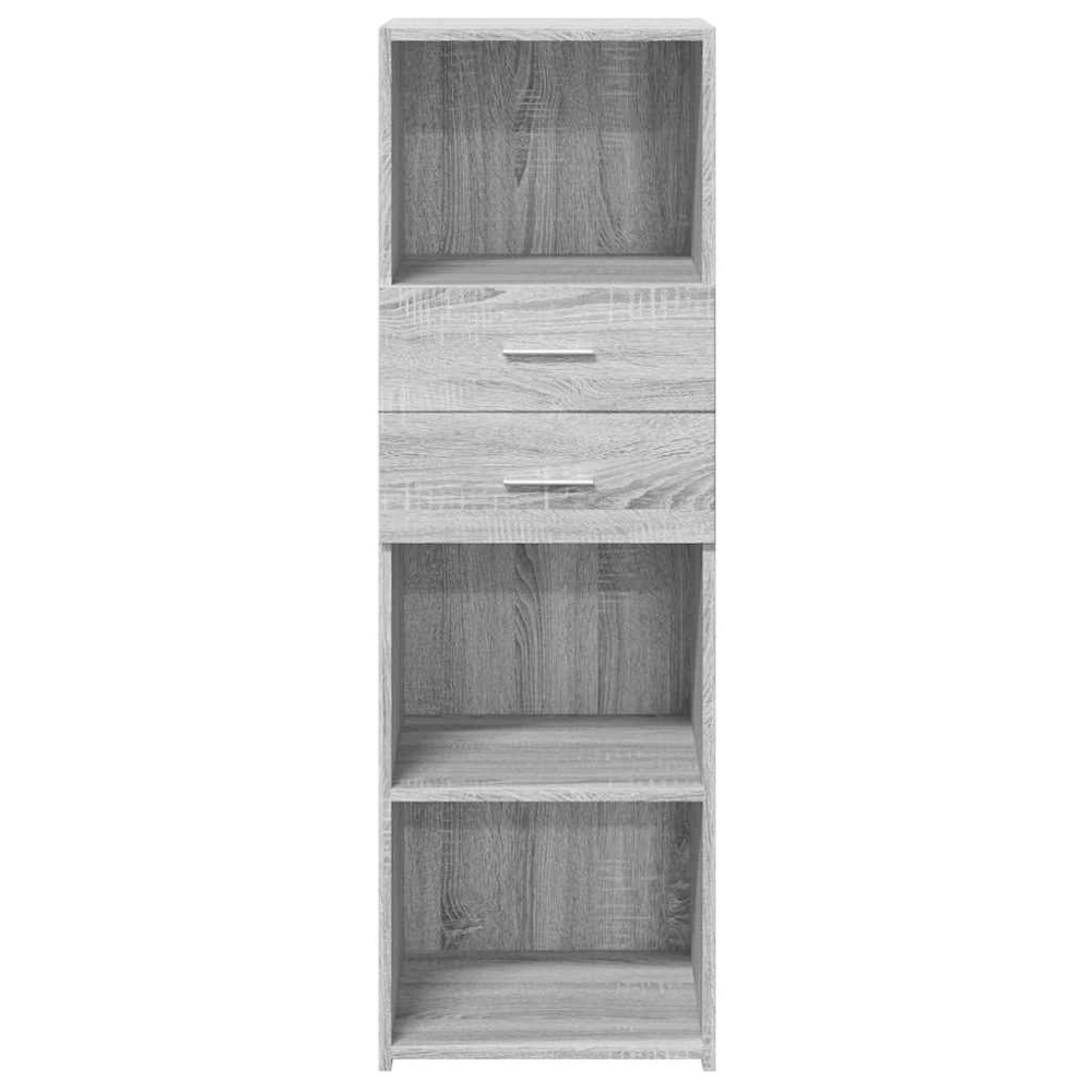 vidaXL 2 Drawer 3 Shelf Grey Sonoma Highboard Image 4