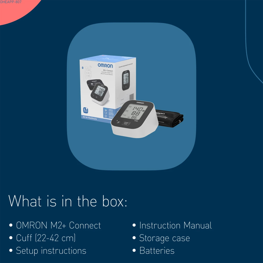 Omron M2+ Connect Upper Arm Blood Pressure Monitor Image 7