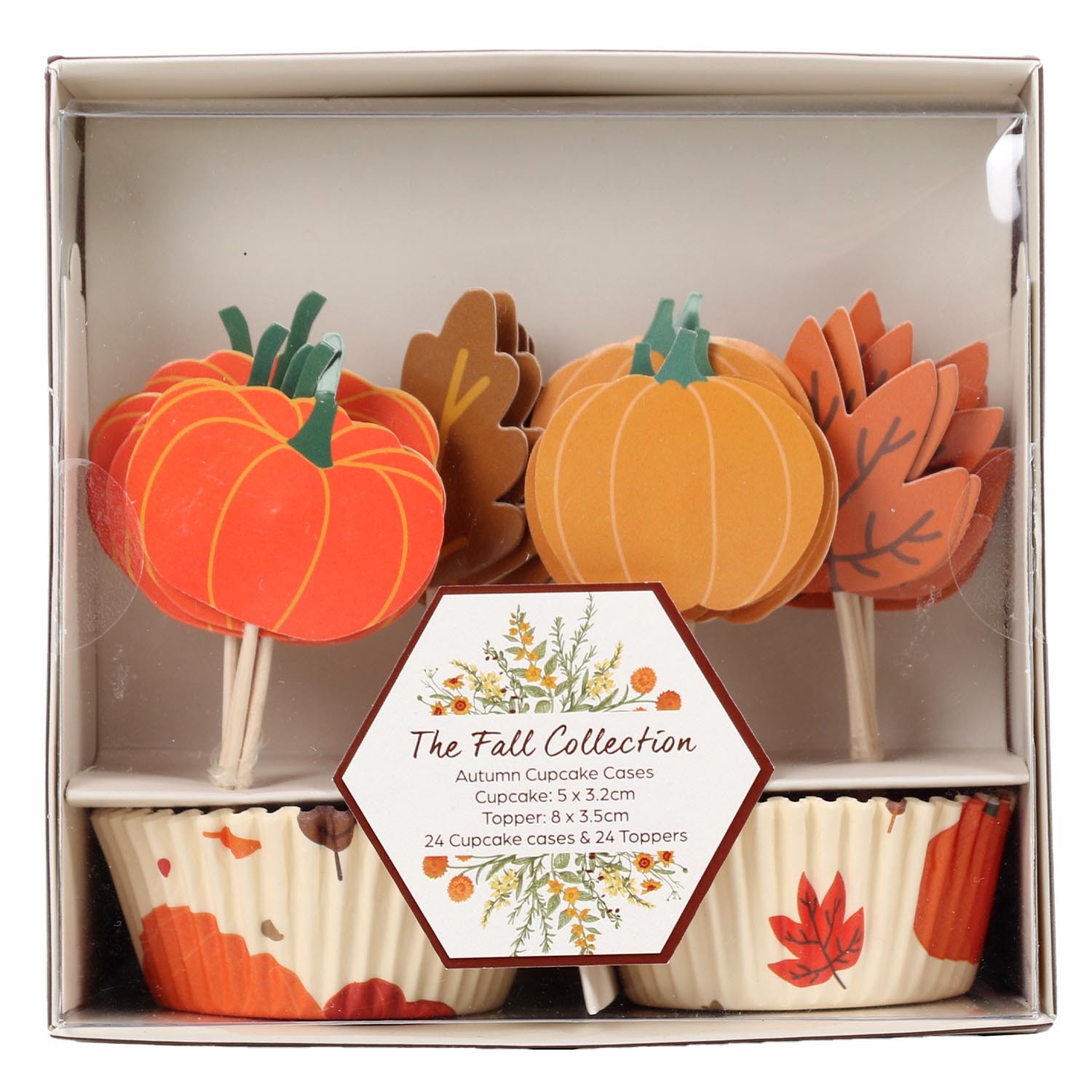 Autumn Cupcake Cases - Orange Image 1