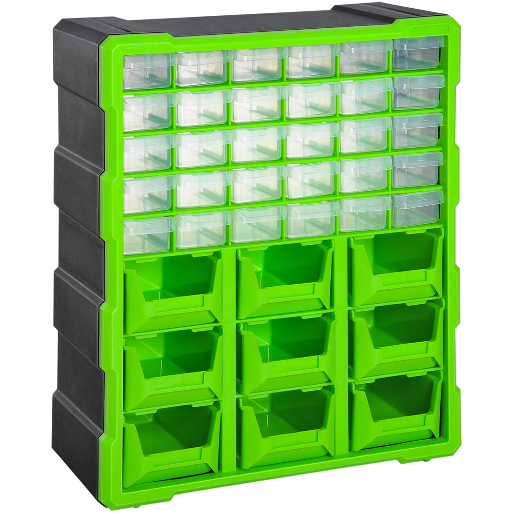 Durhand 39 Drawer Green Storage Organiser Image 1