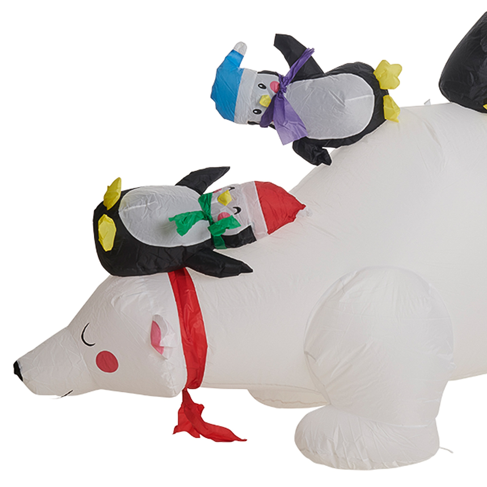 Festive Giant Inflatable Polar Bear and Penguins Wilko