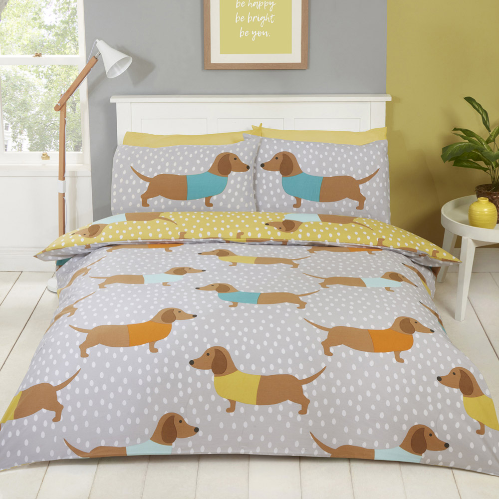 Rapport Home Dolly Dachshund King Size Multicolour Duvet Cover Set Image 2