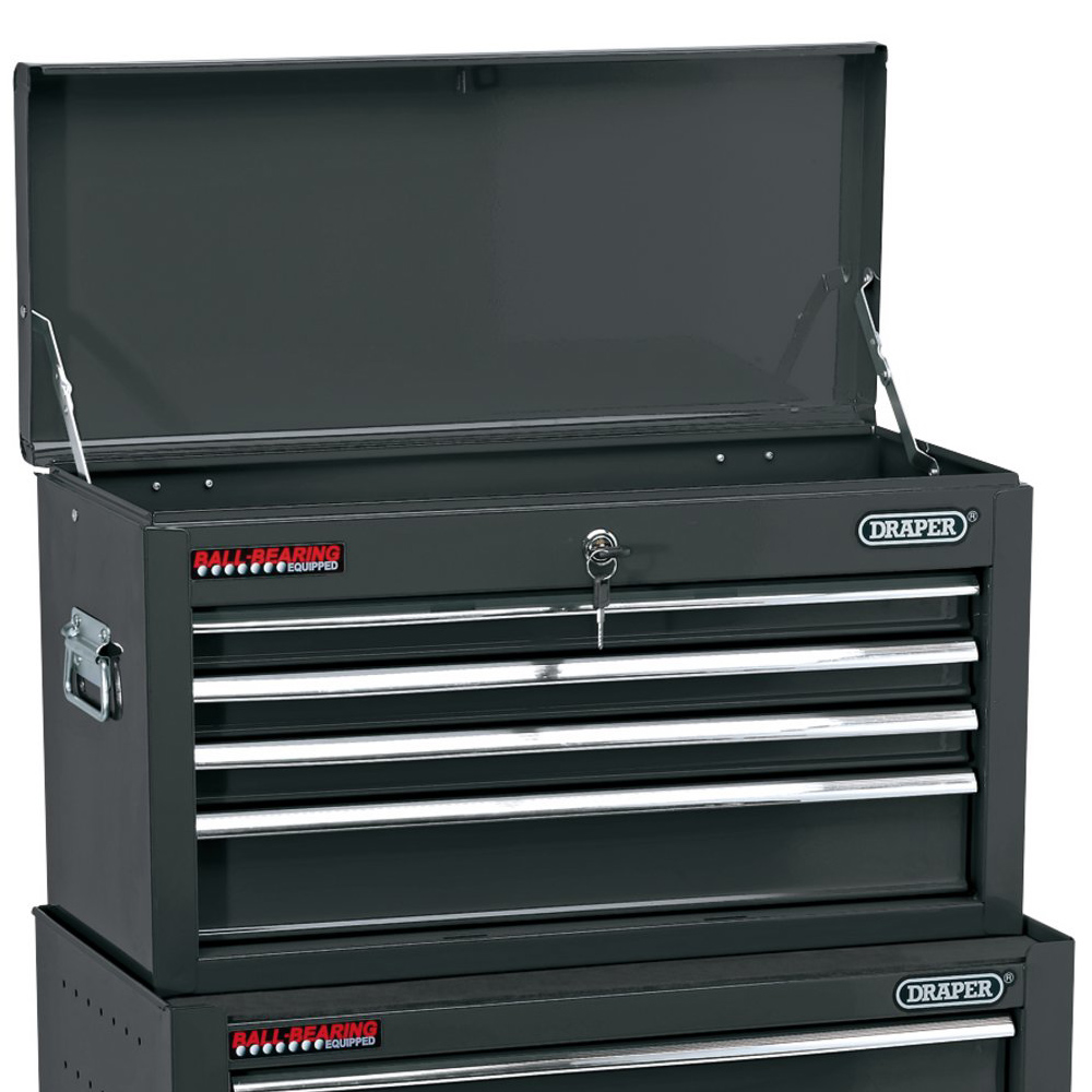 Draper 6 Drawer Black Combined Roller Tool Chest and Cabinet Set Image 2