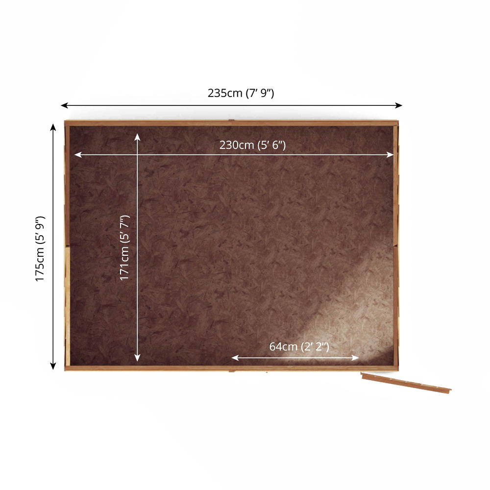 Mercia 6 x 8ft Overlap Reverse Apex Shed Image 9