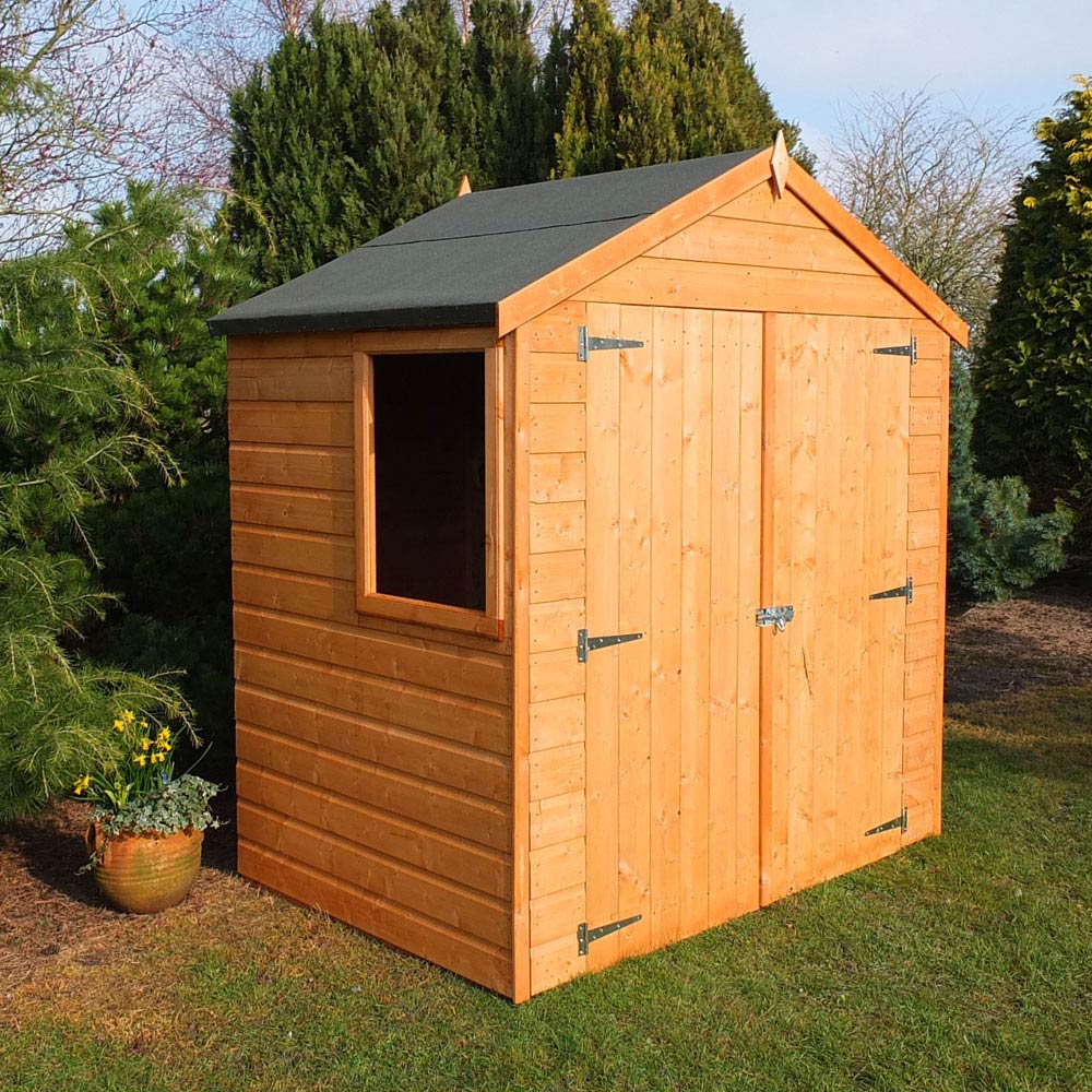 Shire Bute 4 x 6ft Double Door Dip Treated Shiplap Shed Image 2