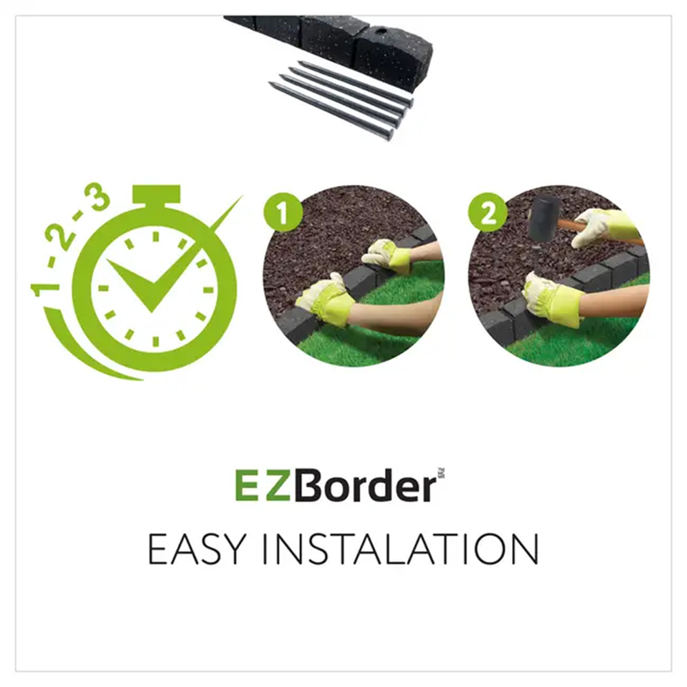 Oseasons Mowing Edge Grey Eco Garden Border 4 Pack Image 6