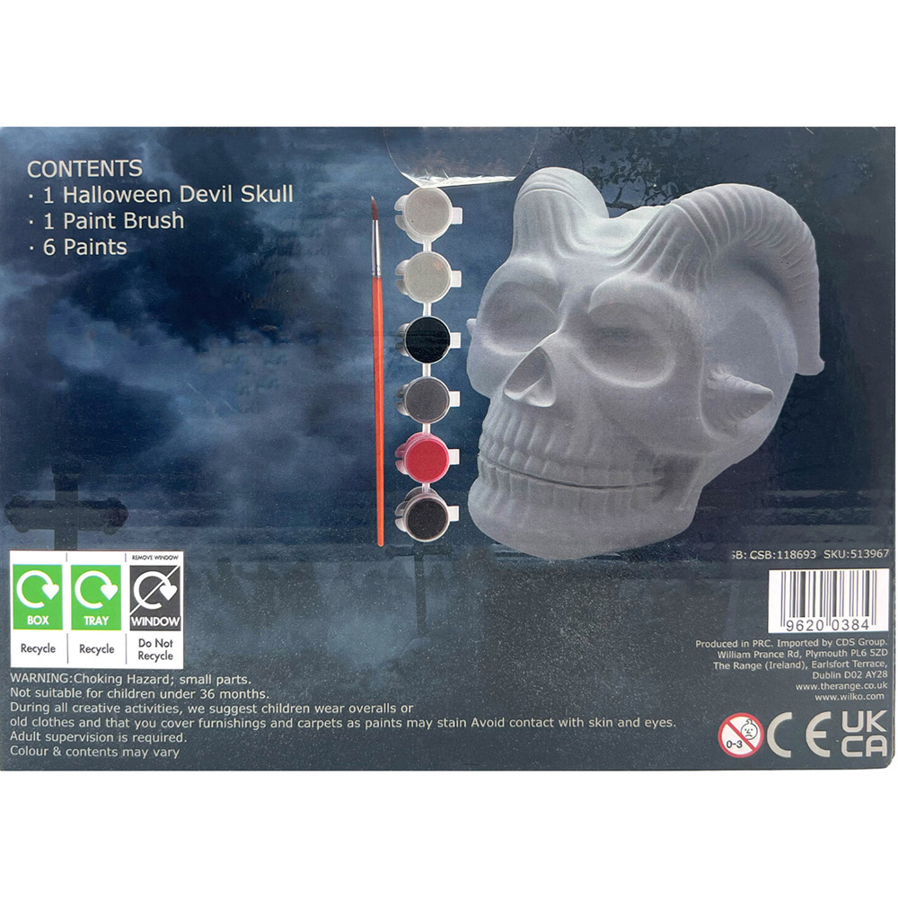 Paint Your Own Halloween Devil Skull Kit Image 2