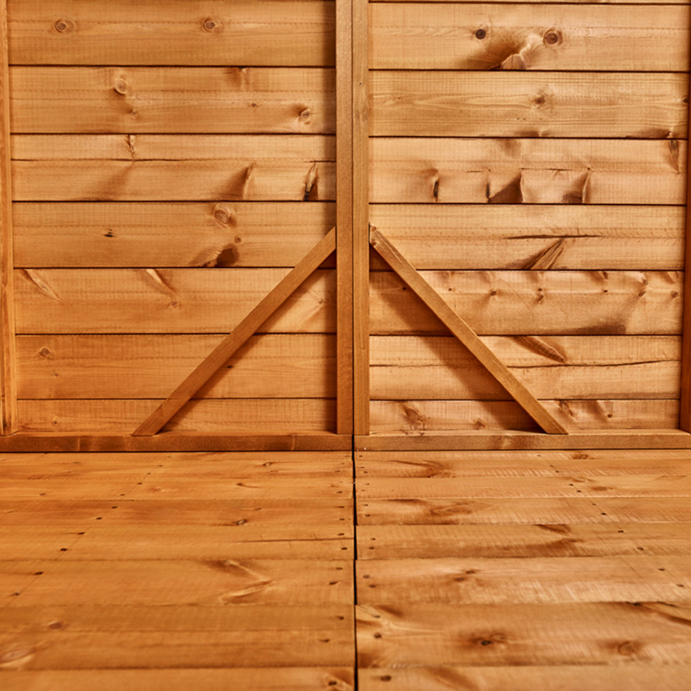 Power Sheds 4 x 4ft Double Door Pent Wooden Shed Image 4
