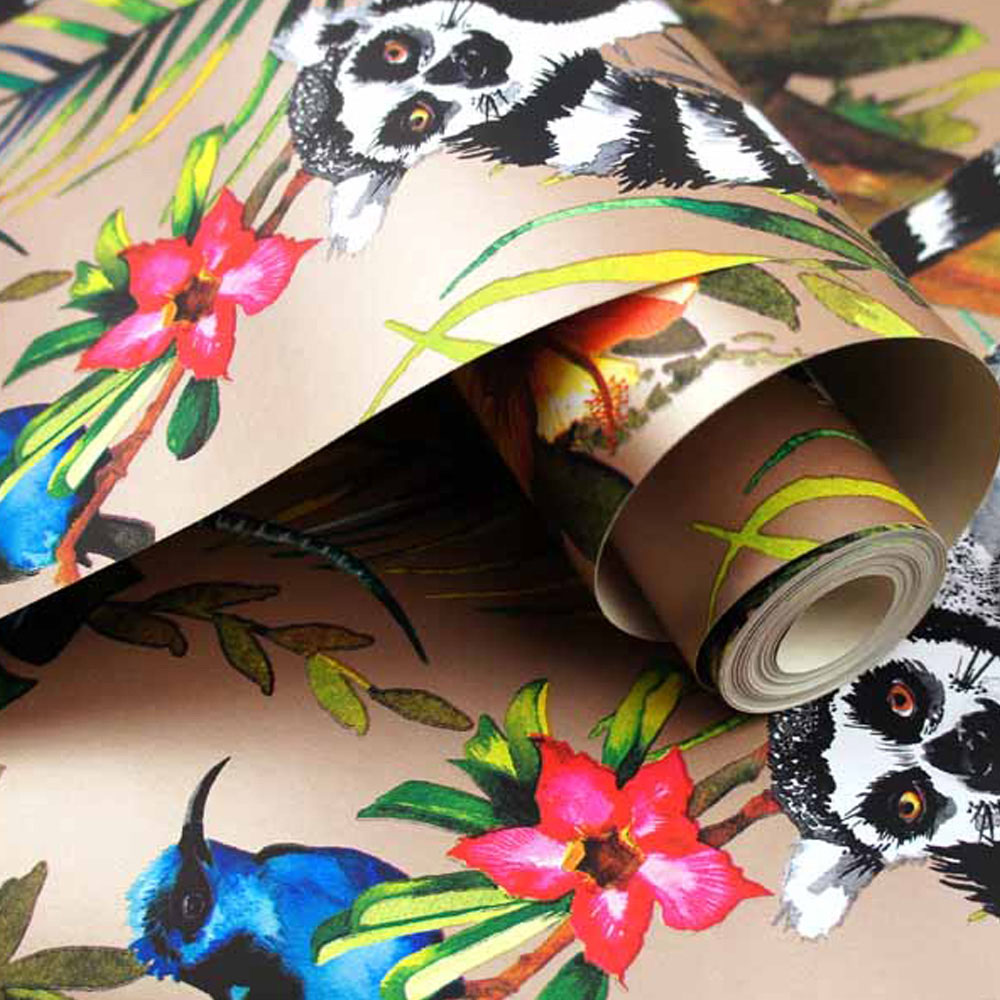 Holden Decor Lemur Rose Gold Wallpaper Image 2
