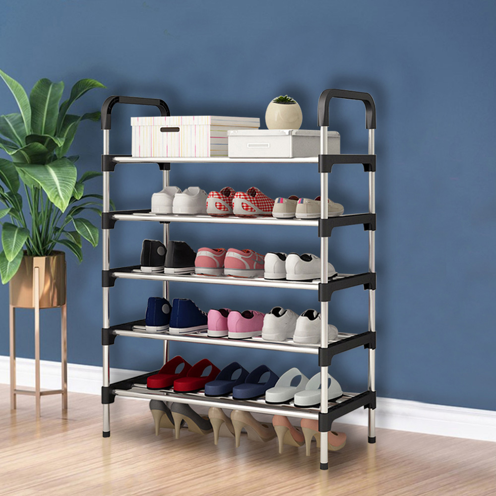 Living And Home WH0732 Black Metal Multi-Tier Shoe Rack Image 7